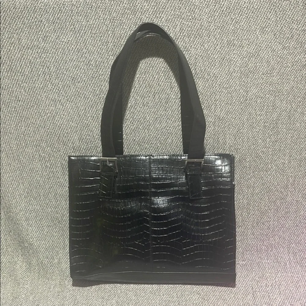 Naturalizer Black Laptop Bag Sleek Minimalist Design
